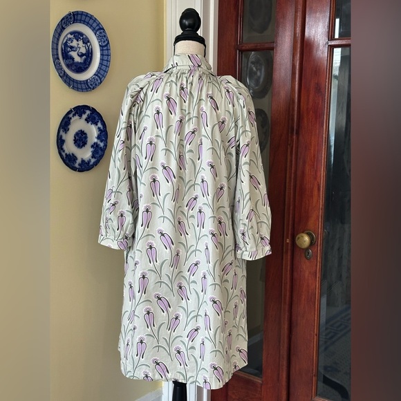 Buru | Floral Long Sleeve Retro Housecoat/Dress, Size XL - Picture 2 of 13